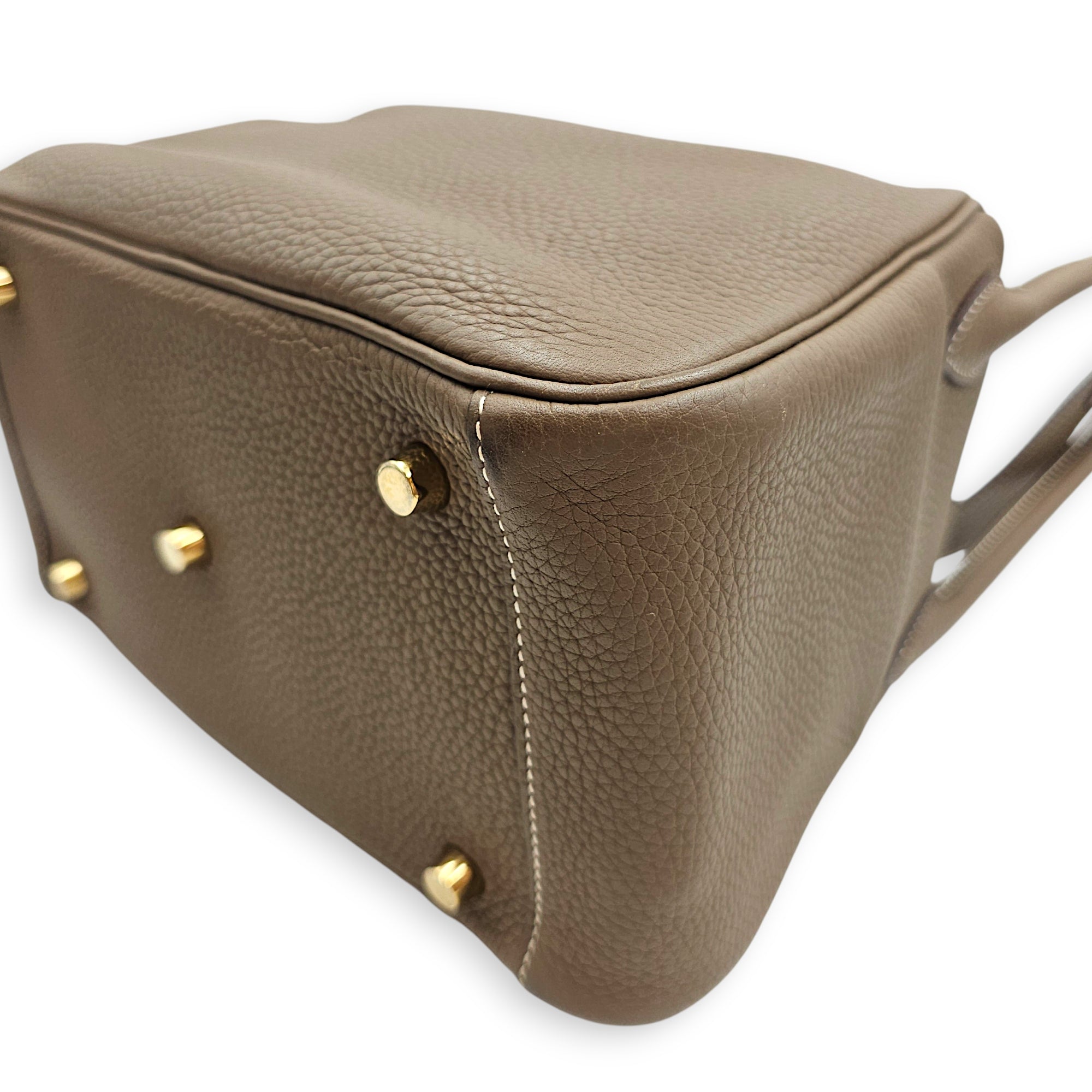 Lindy 26 Etoupe in Clemence, Gold hardware