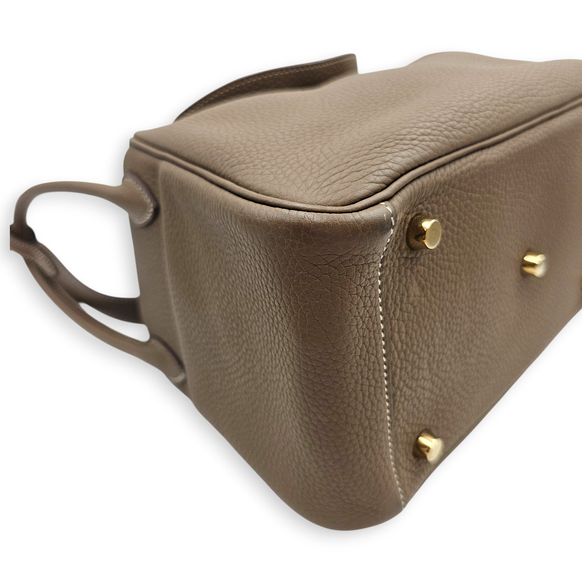 Lindy 26 Etoupe in Clemence, Gold hardware