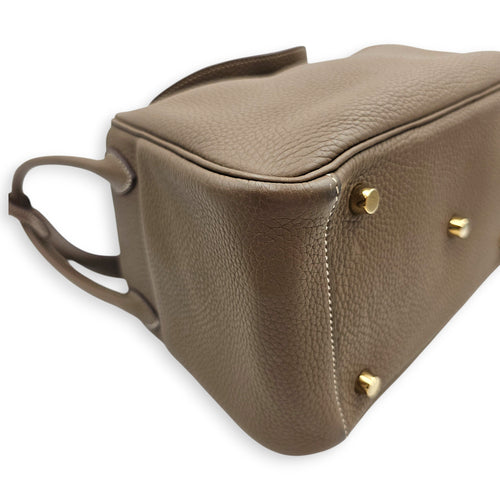 Lindy 26 Etoupe in Clemence, Gold hardware