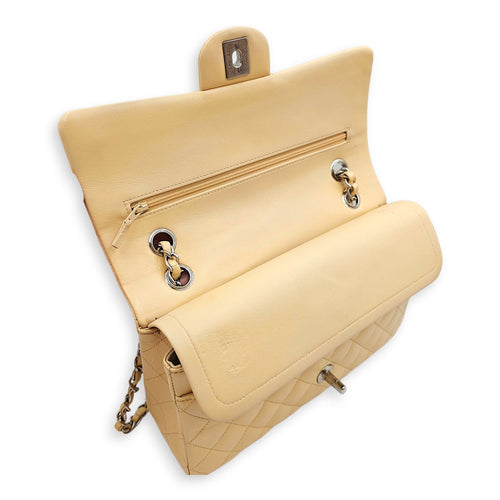 Classic Flap  Medium  Beige Shoulder Bag in Lambskin Silver hardware CL2512-18105 13