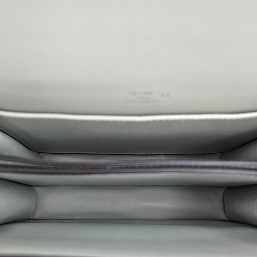 Roulis Mini Gris Neve in Matte Alligator, Palladium hardware