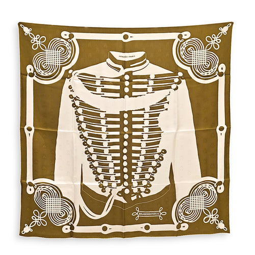 Brandebourgs Tattoo 90 Bronze/Blanc Scarf in Silk