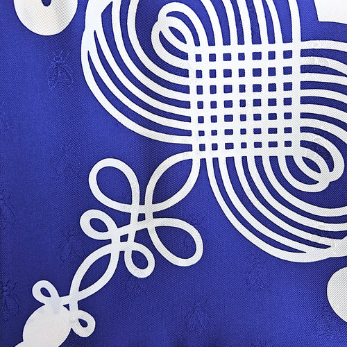 Brandebourgs Tattoo 90 Blue/Blanc Scarf in Silk