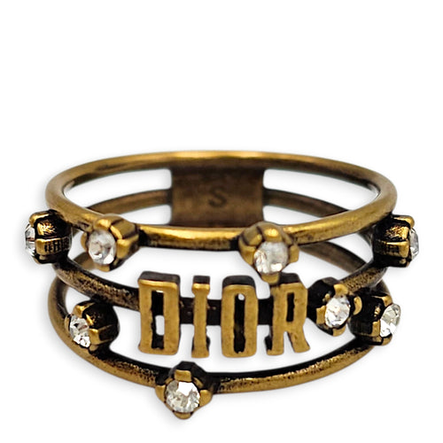 Revolution US 5 Gold Hardware Ring in crystals