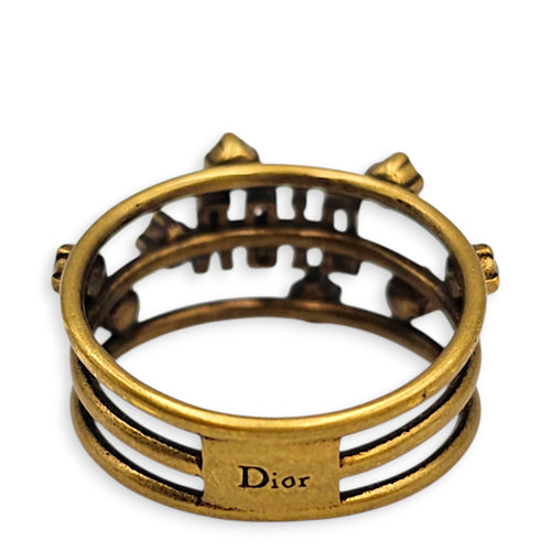 Revolution US 5 Gold Hardware Ring in crystals