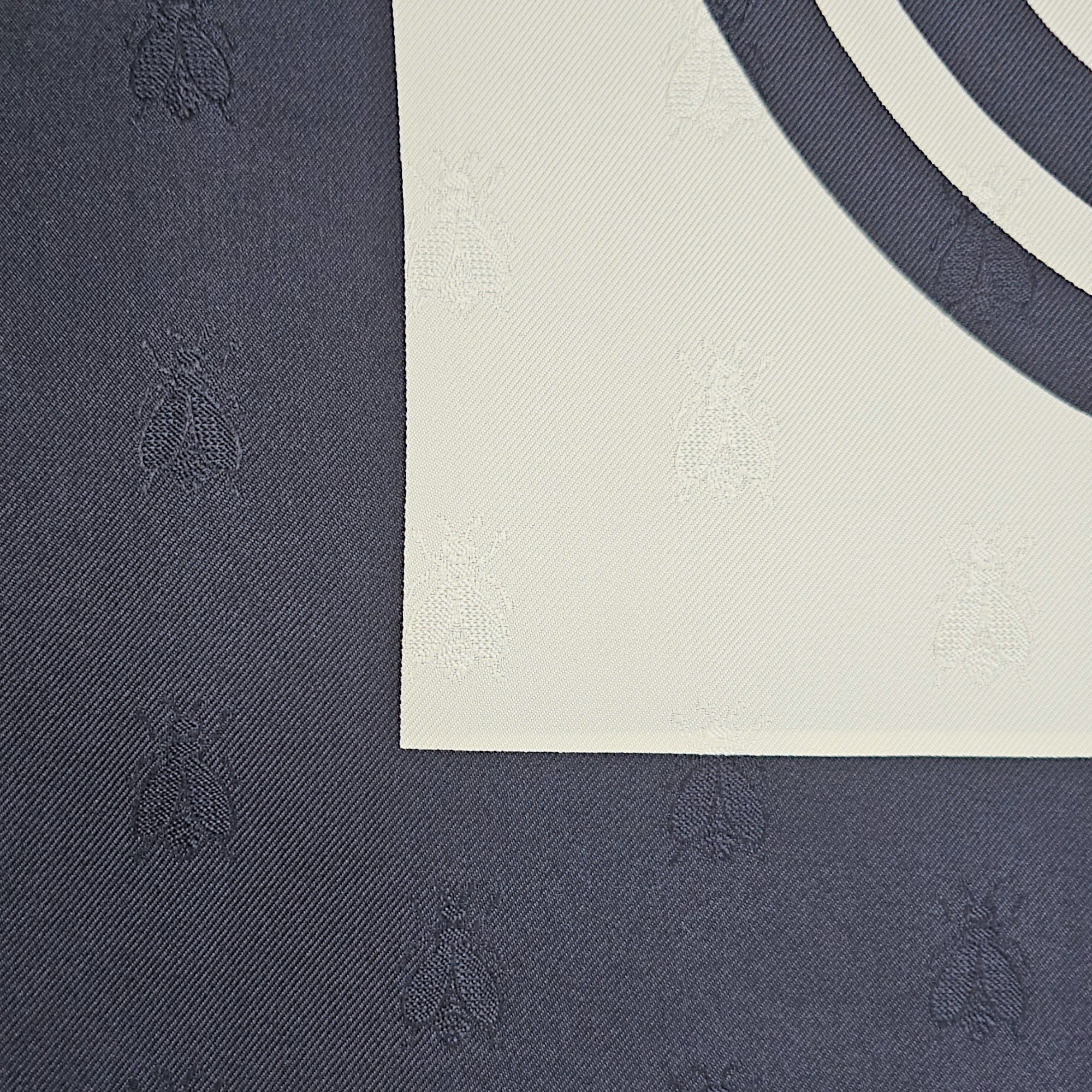 Brides De Gala Quadri Tattoo 90 Black/Blanc/Blue Scarf in Silk