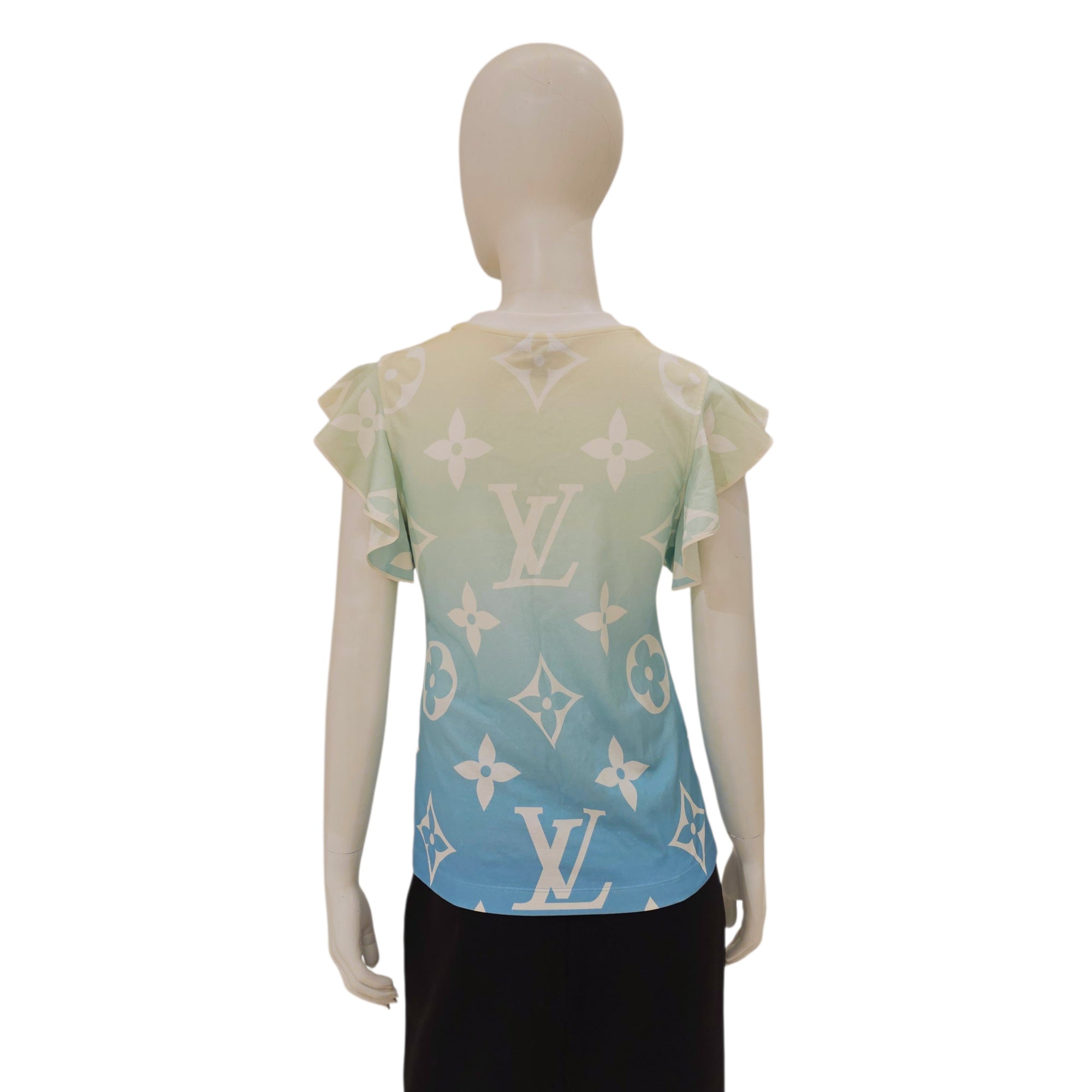 Gradient Shirt Small Multi-color Ready-To-Wear in Cotton, Gold hardware