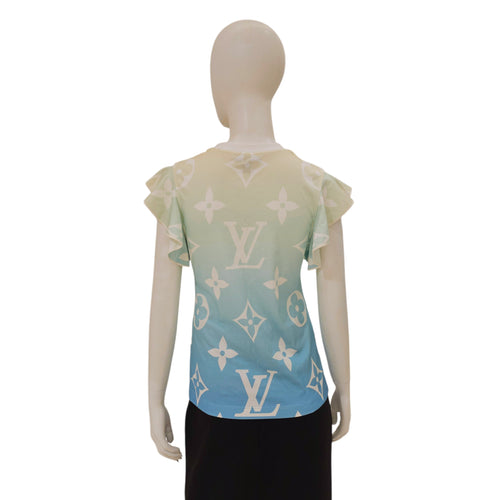 Gradient Shirt Small Multi-color Ready-To-Wear in Cotton, Gold hardware