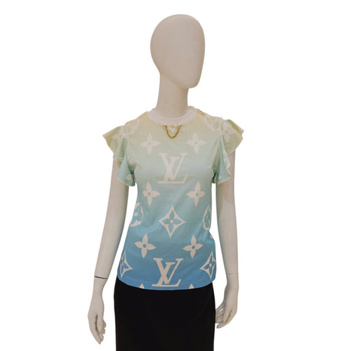 Gradient Shirt Small Multi-color Ready-To-Wear in Cotton, Gold hardware