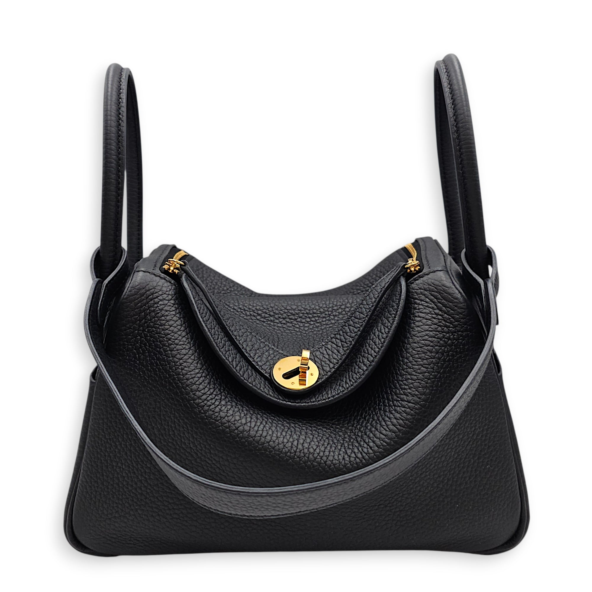 Lindy 26 Black in Clemence, Gold hardware