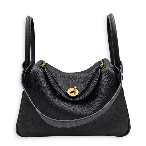 Lindy 26 Black in Clemence, Gold hardware