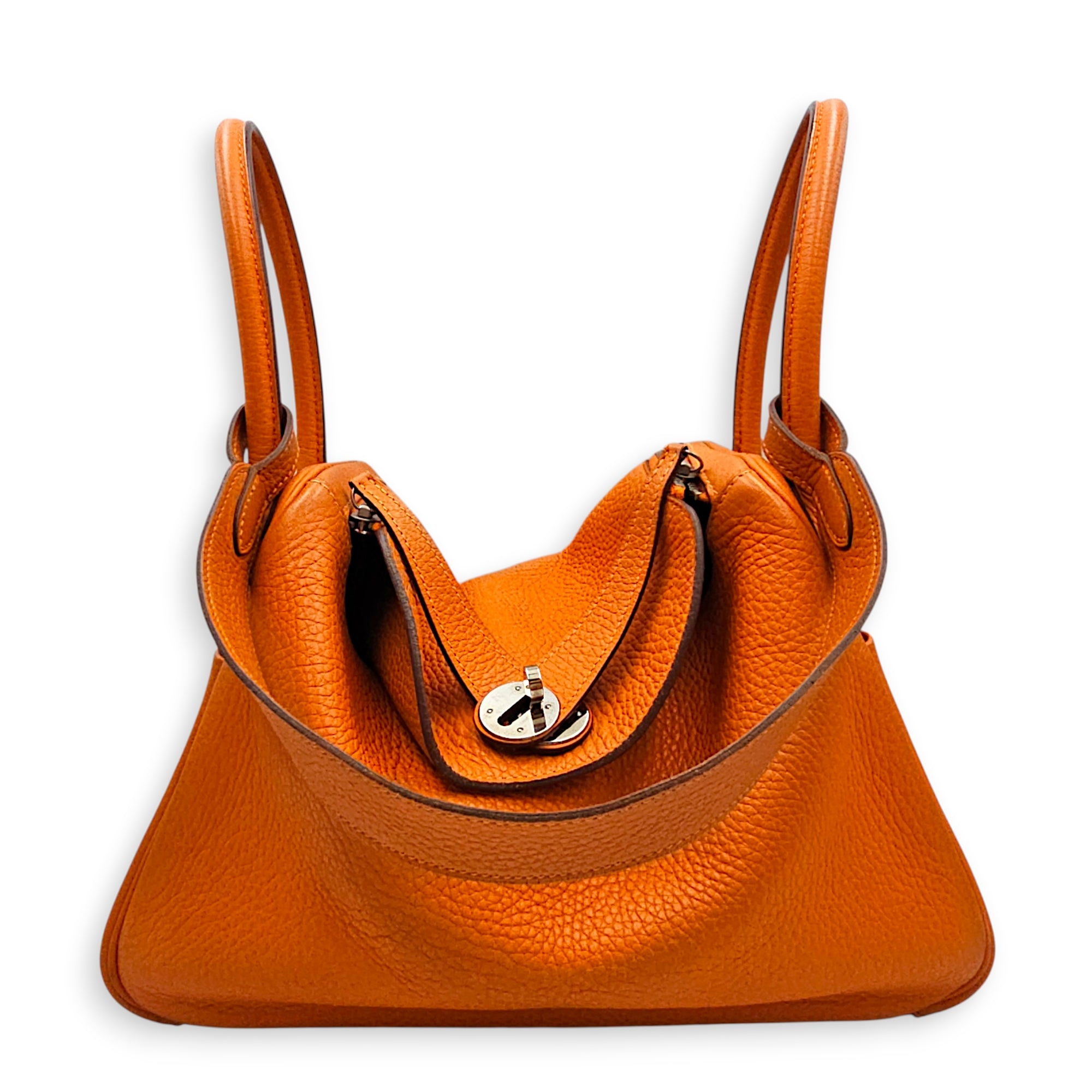 Lindy 30 Orange in Clemence, Palladium hardware