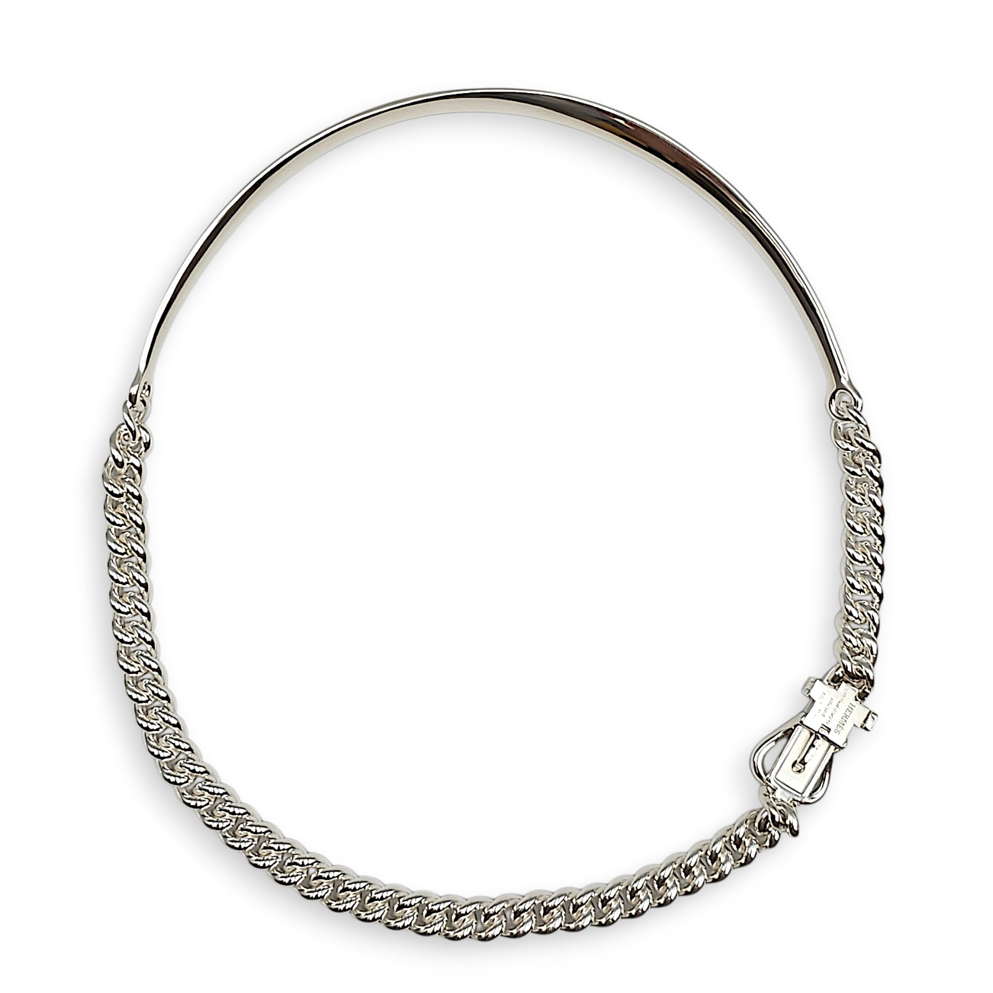Boucles Sellier Inflexible PM Silver Hardware Necklace