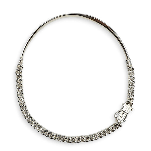 Boucles Sellier Inflexible PM Silver Hardware Necklace