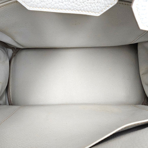 Club Birkin 35 Gris Perle/Blanc/Mykonos in Clemence, Palladium hardware