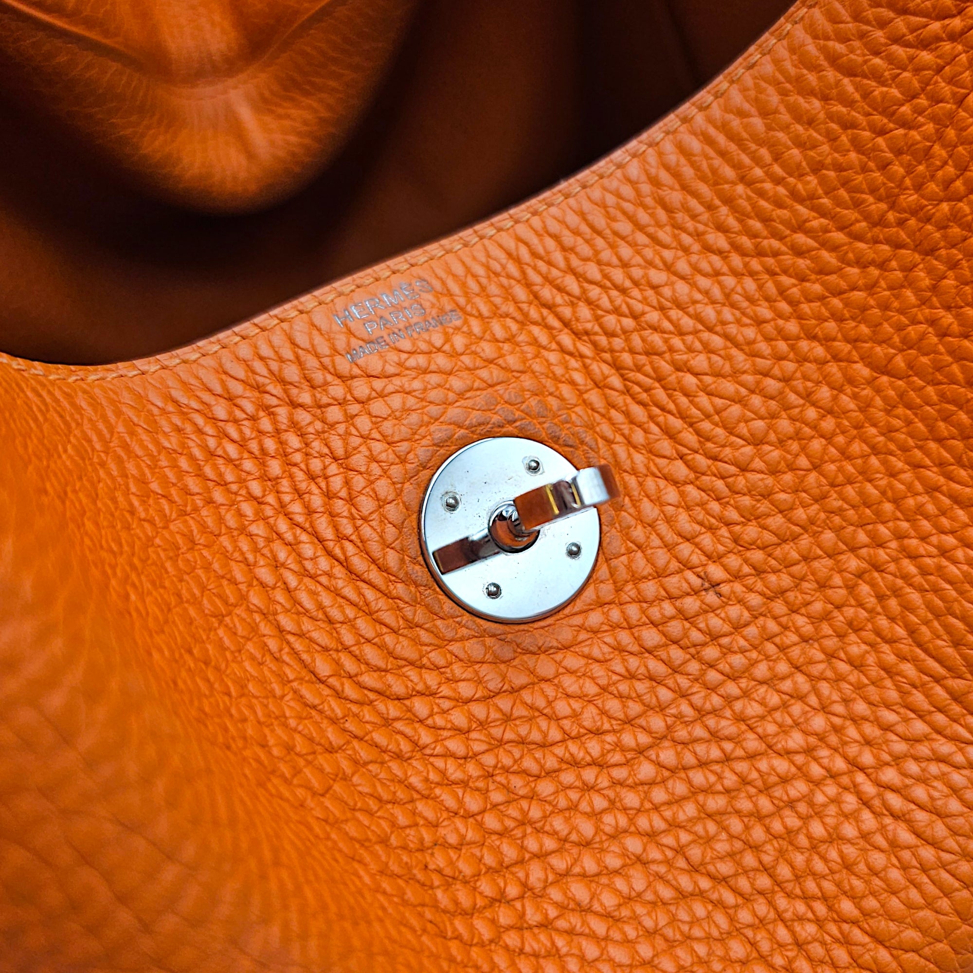 Lindy 30 Orange in Clemence, Palladium hardware