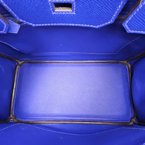 Birkin 30 Blue Electric in Epsom, Gold hardware