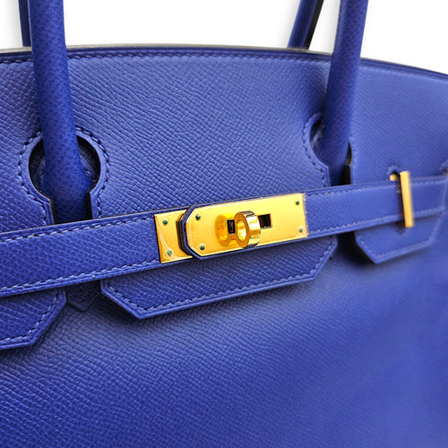 Birkin 30 Blue Electric in Epsom, Gold hardware