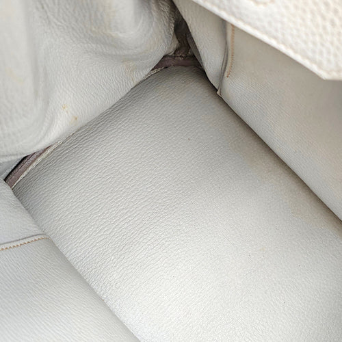 Club Birkin 35 Gris Perle/Blanc/Mykonos in Clemence, Palladium hardware