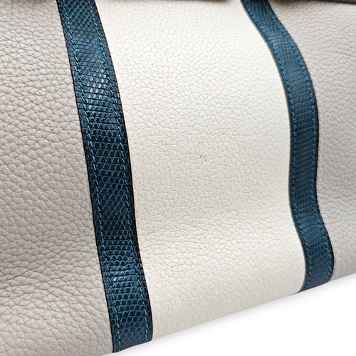 Club Birkin 35 Gris Perle/Blanc/Mykonos in Clemence, Palladium hardware