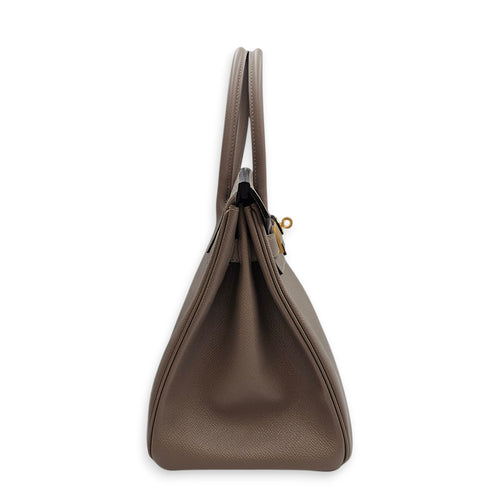 Birkin 30 Gris Asphalt in Epsom, Gold hardware