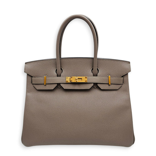 Birkin 30 Gris Asphalt in Epsom, Gold hardware