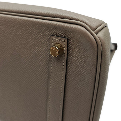 Birkin 30 Gris Asphalt in Epsom, Gold hardware