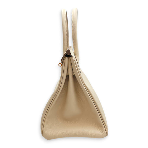 Birkin 30 Craie in Epsom, Gold hardware