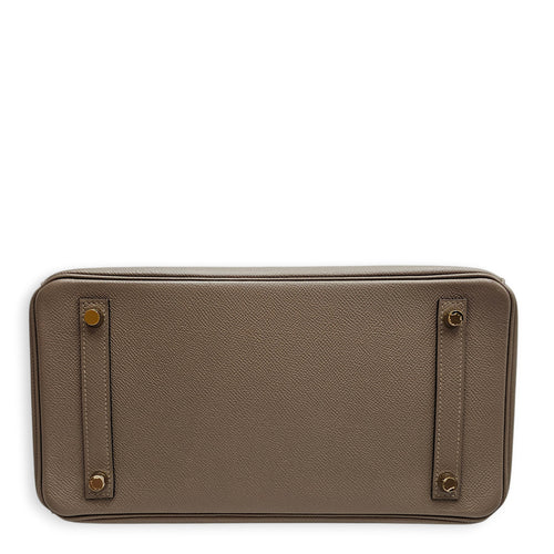 Birkin 30 Gris Asphalt in Epsom, Gold hardware