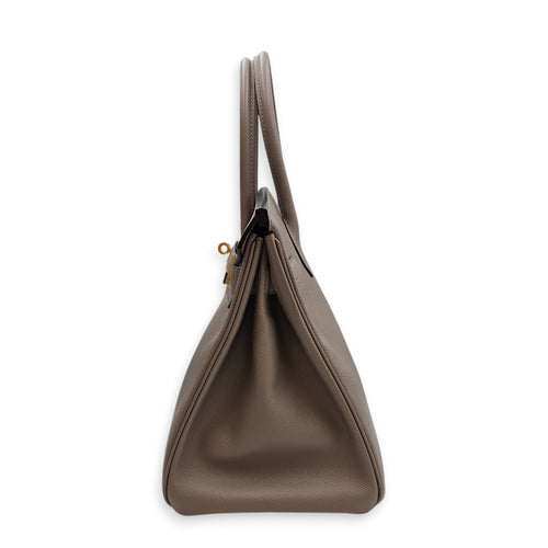 Birkin 30 Gris Asphalt in Epsom, Gold hardware