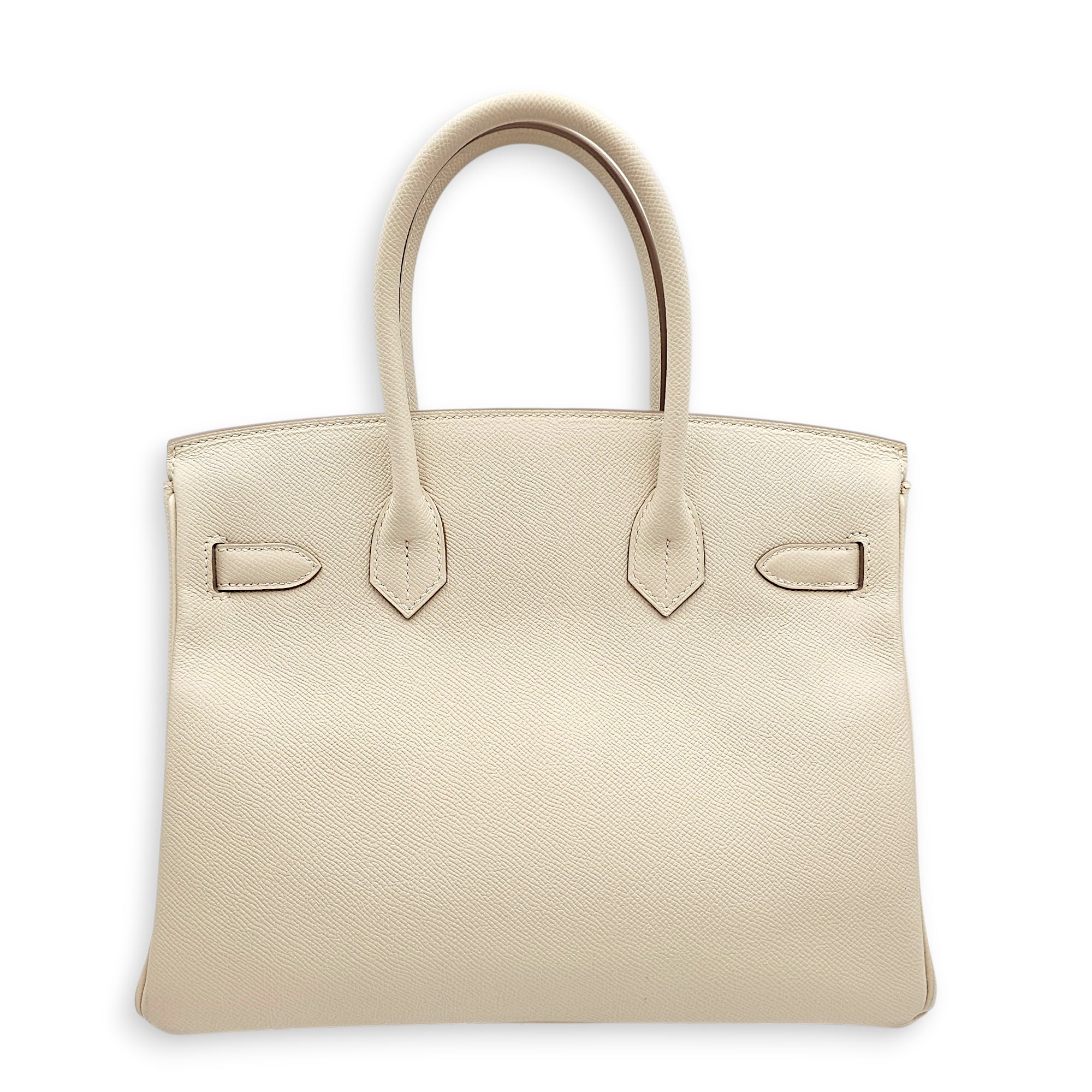 Birkin 30 Craie in Epsom, Gold hardware