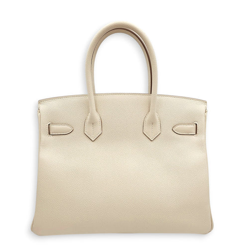 Birkin 30 Craie in Epsom, Gold hardware