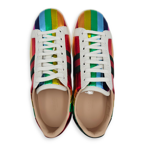 Ace Metallic Leather Rainbow 36.5 Multi-colour Sneakers in Calfskin