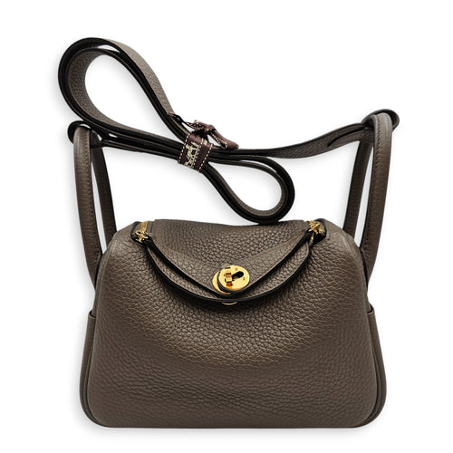 Lindy Mini Etain in Clemence, Gold hardware