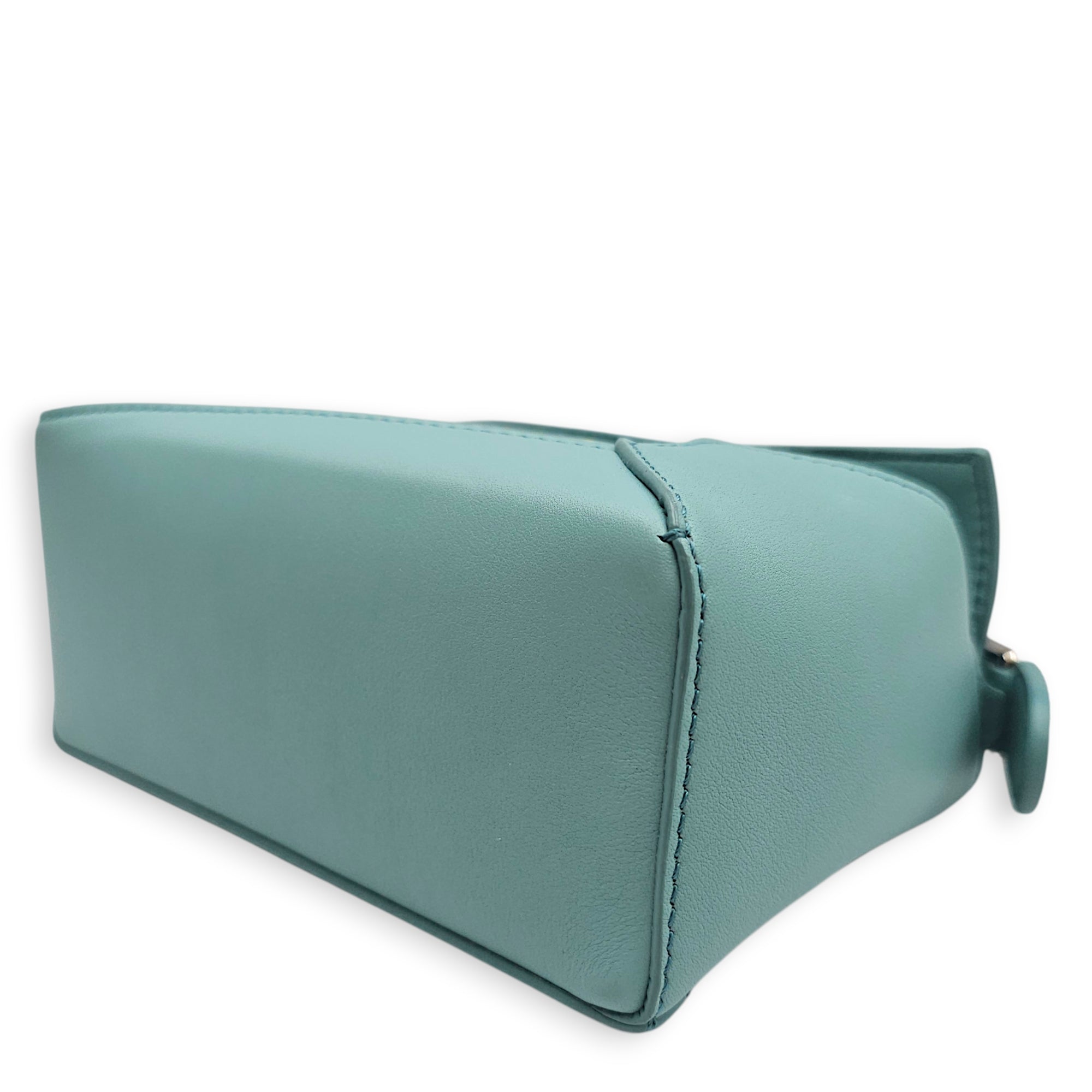 Loewe x Suna Fujita Puzzle Edge Mini Baby Blue Crossbody Bag in Calfskin, Silver hardware