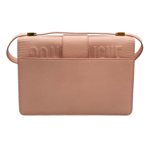 Montaigne 30 Pink Shoulder Bag in Lizard, Gold hardware