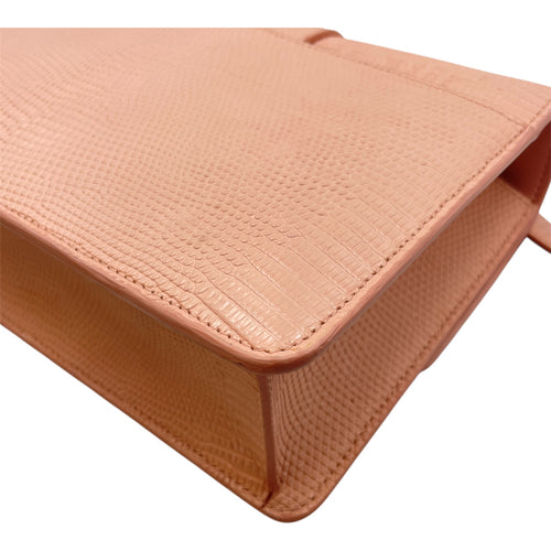 Montaigne 30 Pink Shoulder Bag in Lizard, Gold hardware