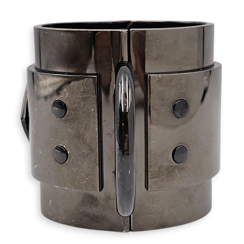 CC 2000 Runway Collection Black Bracelet in Enamel Gunmetal hardware CL2512-17853 3