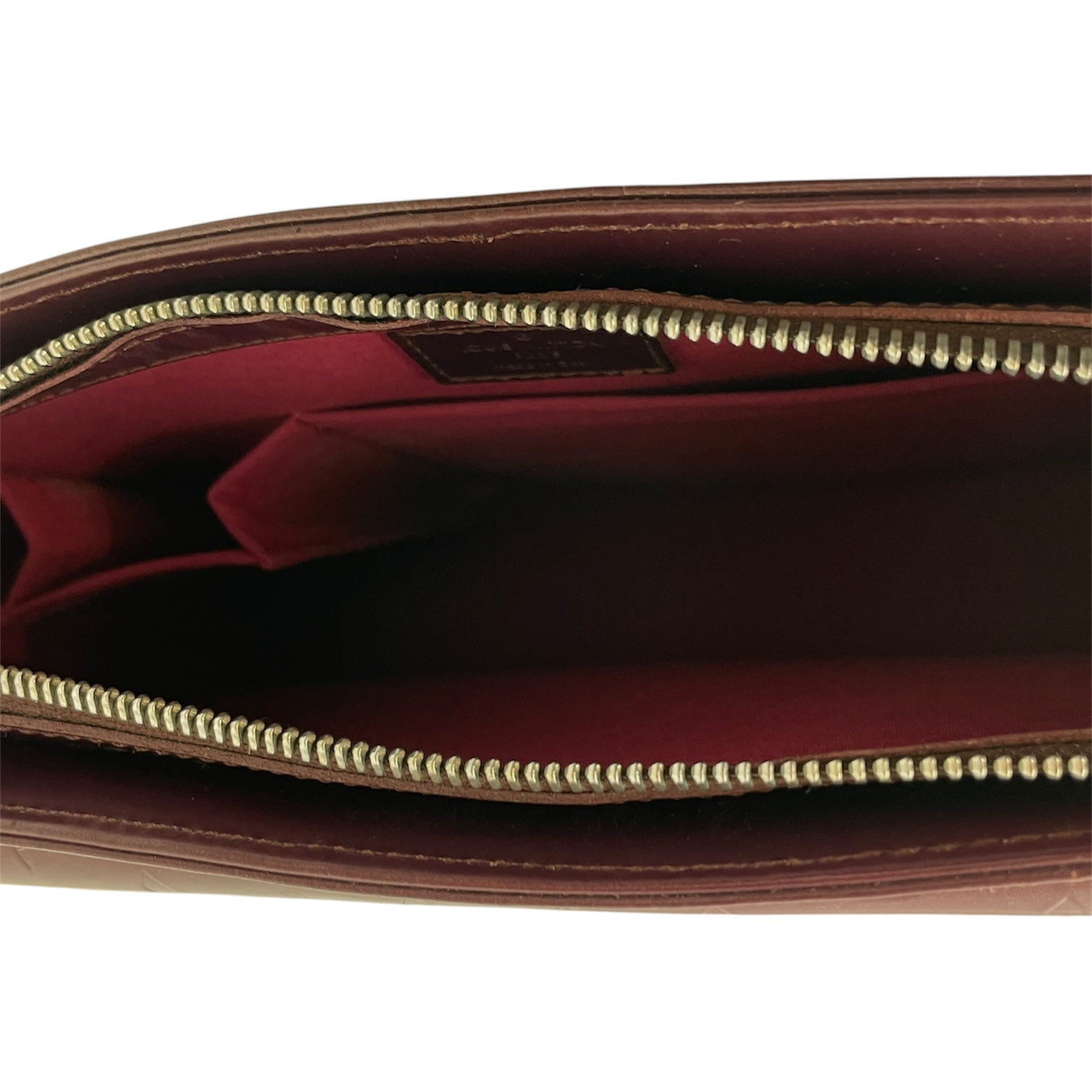 Monogram Mat Allston Burgundy Shoulder Bag in Matte Calf, Silver hardware