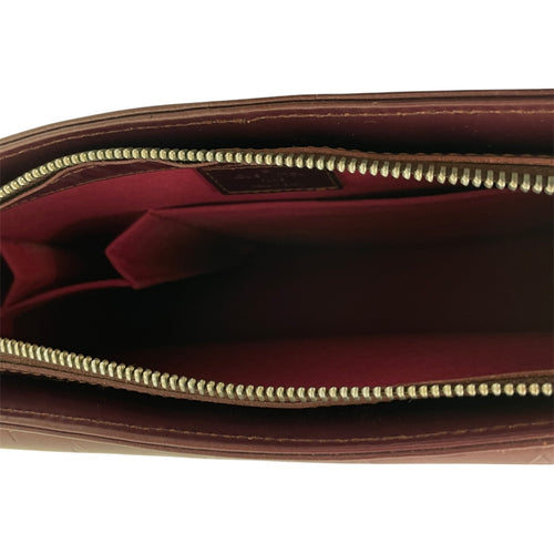 Monogram Mat Allston Burgundy Shoulder Bag in Matte Calf, Silver hardware