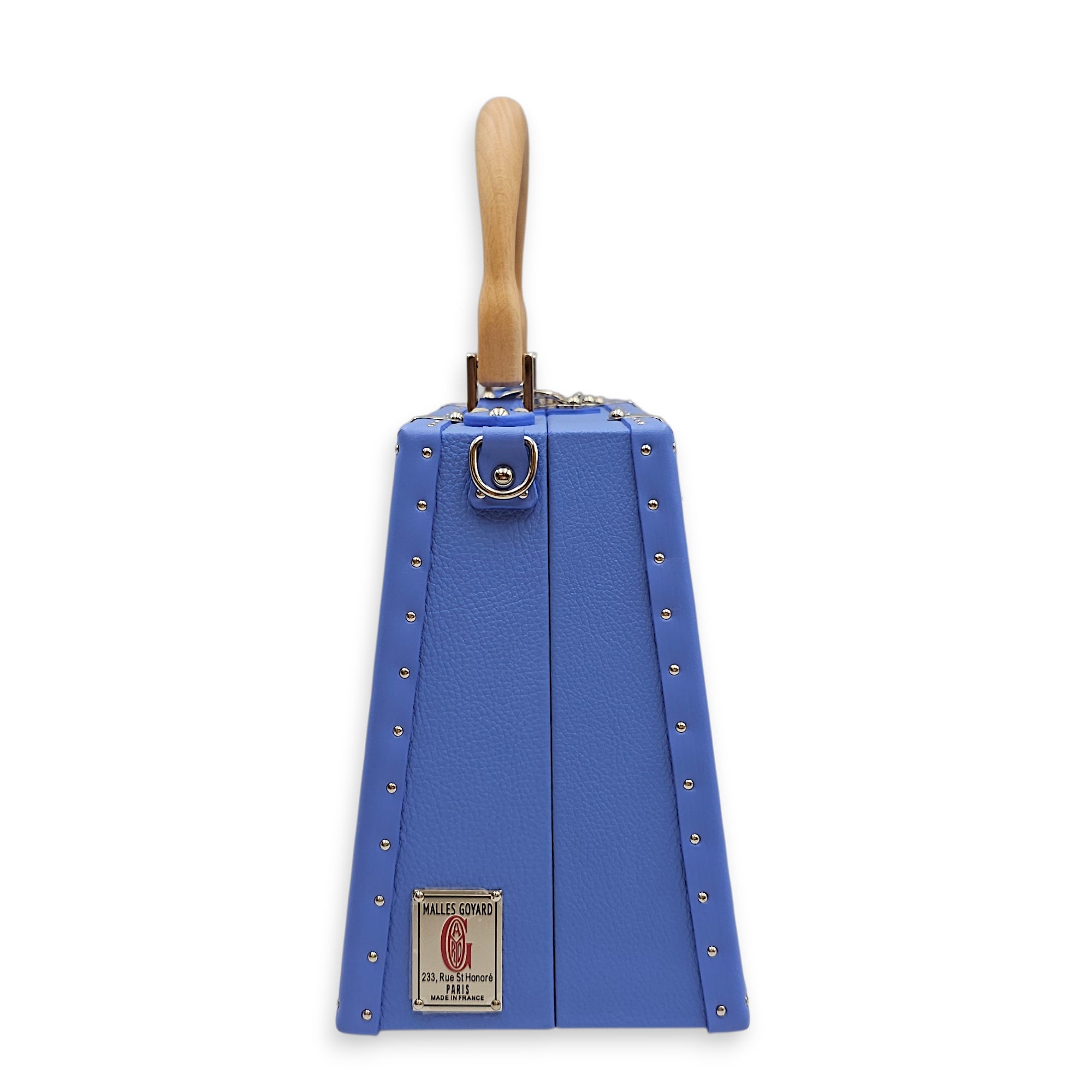 Saigon Marquetry Trunk Mini Iris Crossbody Bag in Calfskin, Silver hardware