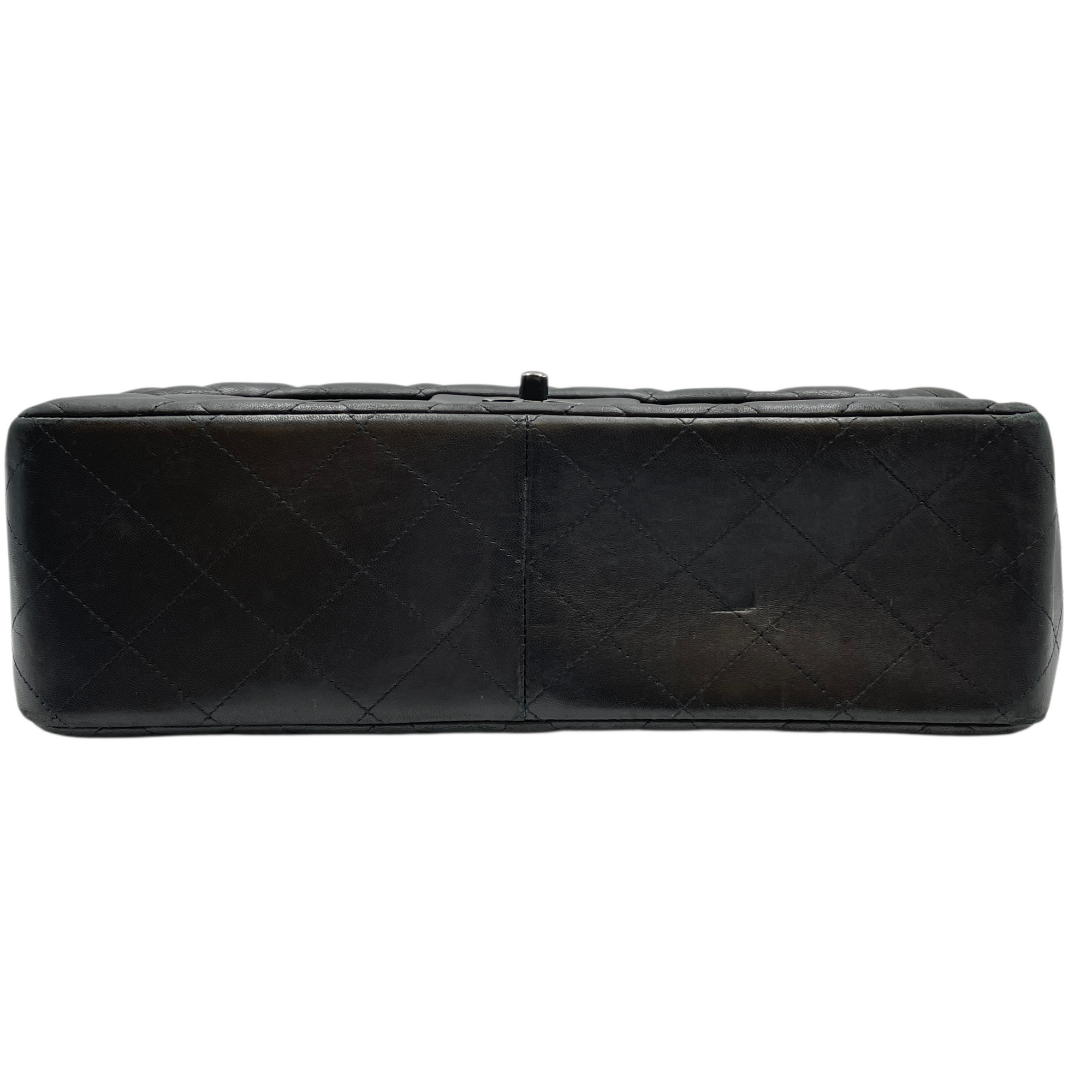 Quilted CC Classic Jumbo Black Double Flap Bag in Lambskin So Black hardware CL2512-17560 10