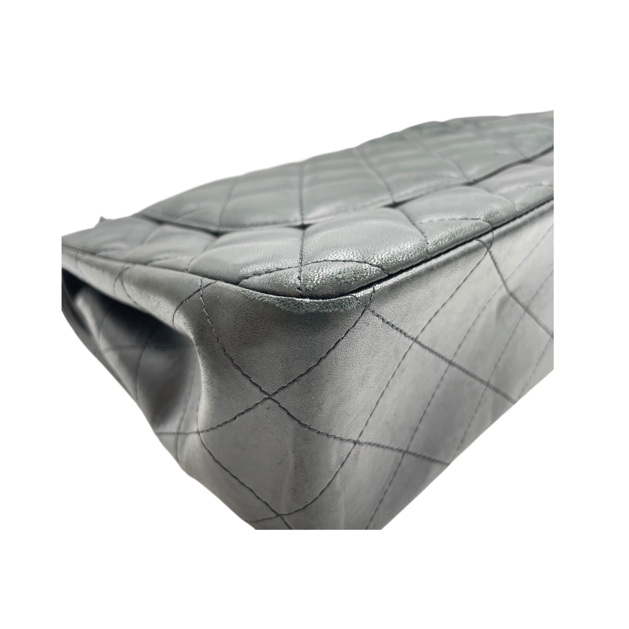 Quilted CC Classic Jumbo Black Double Flap Bag in Lambskin So Black hardware CL2512-17560 16