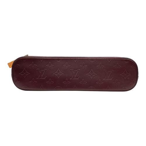 Monogram Mat Allston Burgundy Shoulder Bag in Matte Calf, Silver hardware
