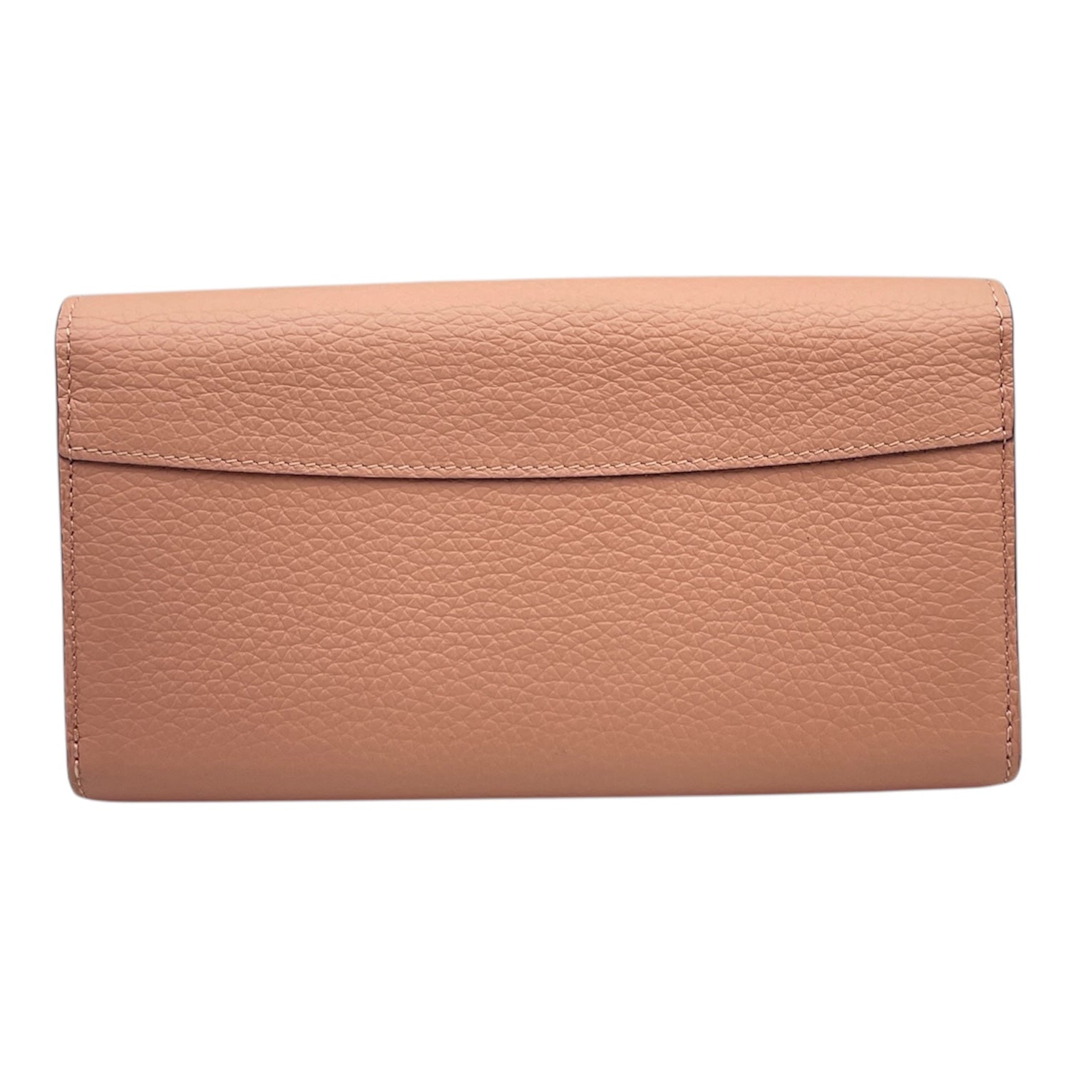 Capucines Pale Pink Wallet in Taurillon Leather, Silver hardware