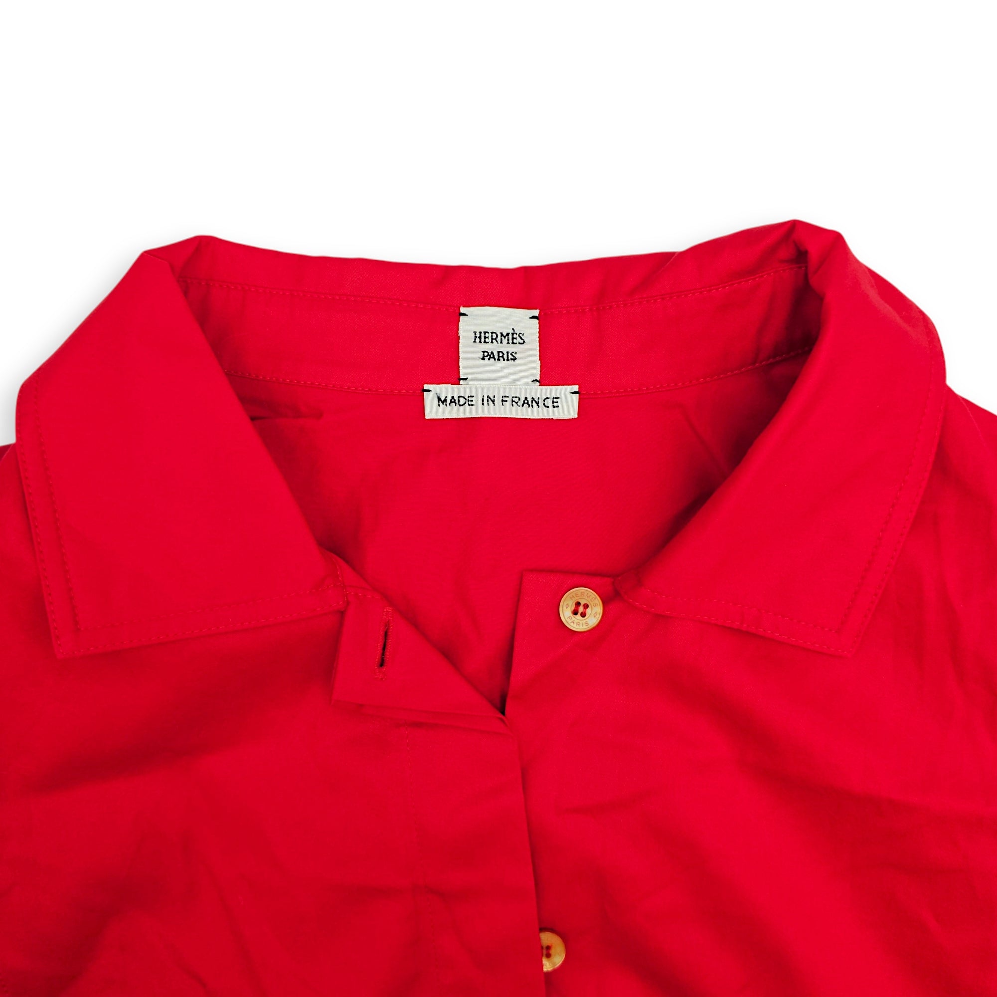 Long Sleeved Shirt 34 Red Ready-To-Wear in Cotton