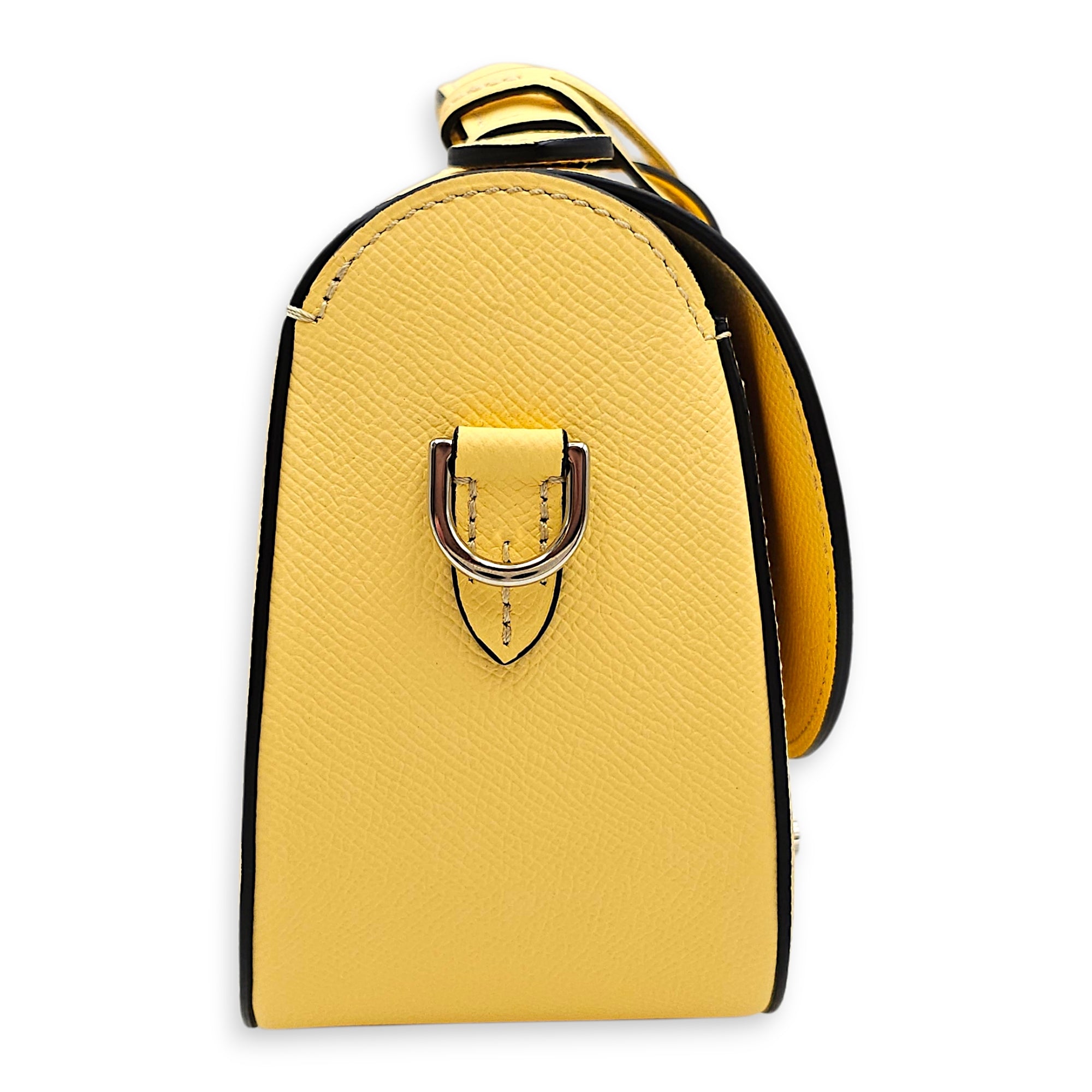 Flori PM Lemon Yellow Crossbody Bag in Calfskin Gold hardware