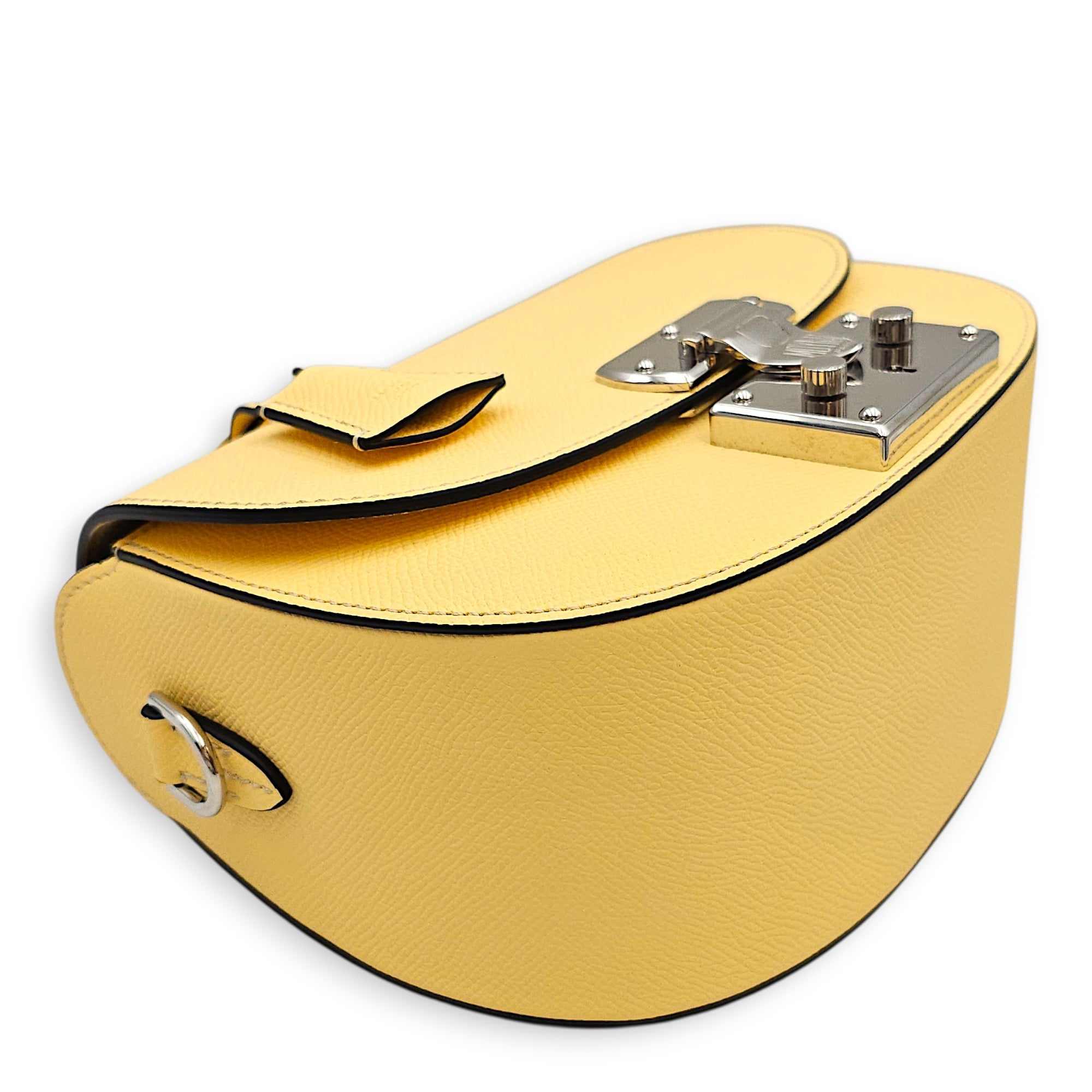 Flori PM Lemon Yellow Crossbody Bag in Calfskin Gold hardware
