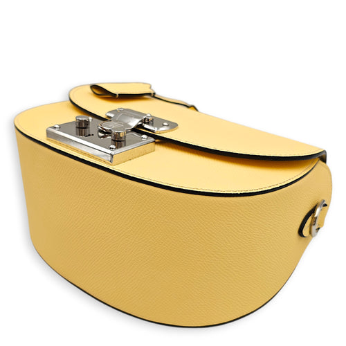 Flori PM Lemon Yellow Crossbody Bag in Calfskin Gold hardware