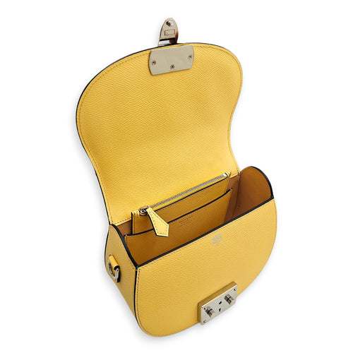 Flori PM Lemon Yellow Crossbody Bag in Calfskin Gold hardware